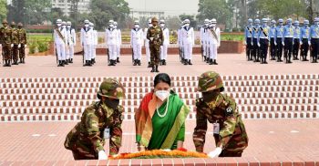সাভারে জাতীয় স্মৃতিসৌধে নেপালের প্রেসিডেন্টের শ্রদ্ধা