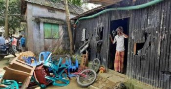 শাল্লায় হিন্দুদের বাড়িঘরে হামলা দ্রুত বিচারের দাবি