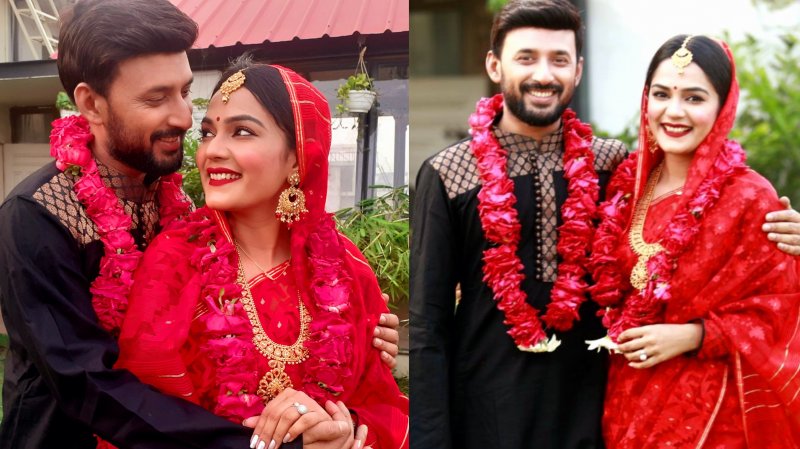 শুভেচ্ছায় ভাসছেন মনোজ-মৌ