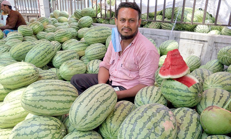 কলাপাড়ায় তরমুজের বাজারে ক্রে’তা সং’ক’ট