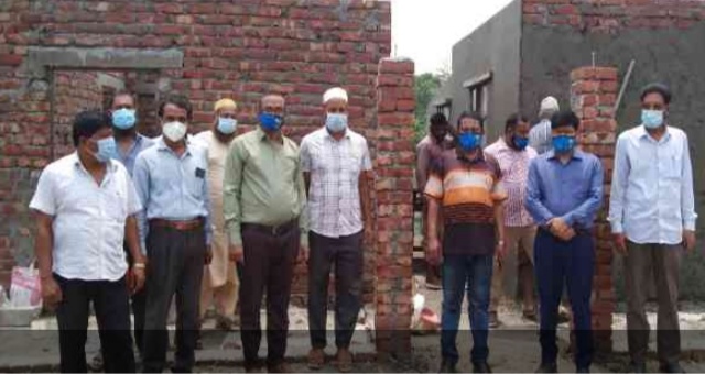 গলাচিপায় আশ্রায়ণ প্রকল্প-২ চলমান ঘর নির্মাণ কাজ পরিদর্শন