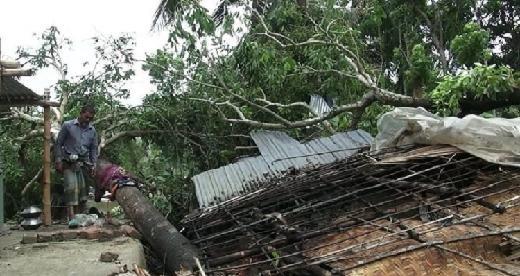 ঝিনাইদহে ঝড়ে লন্ডভন্ড অর্ধশত বাড়িঘর বিধ্বস্ত!