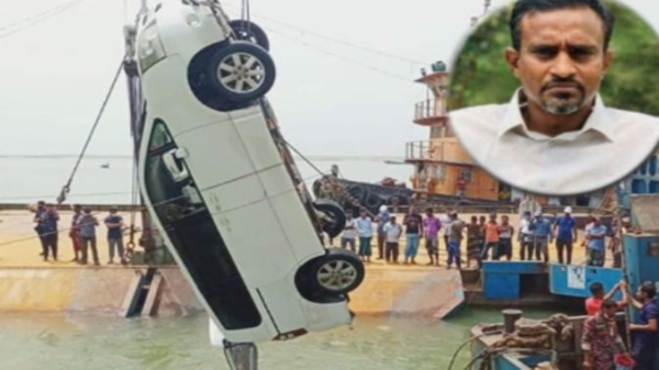 ফেরিঘাটে ডুবে যাওয়া মাইক্রোবাসের চালকের মরদেহ উদ্ধার
