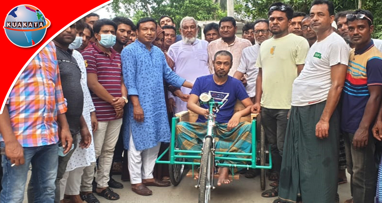 ১৪ বছর পর পঙ্গু কলিমের মুখে হাসি ফুটালো শার্শা উপজেলা ছাত্রলীগ
