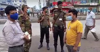 ময়মনসিংহের ত্রিশালে লকডাউন সফল করতে কঠোর অবস্থানে প্রশাসন