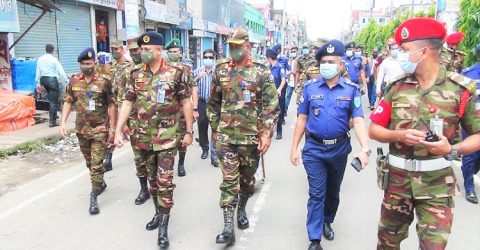 সেনাবাহিনীর টহল কার্যক্রম পরিদর্শন ১৭পদাতিক ডিভিশনের জিওসি