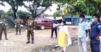হরিণাকুন্ডুতে লকডাউন কার্যকরে ভ্রাম্যমান আদালতে জেল ও জরিমানা