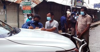কলাপাড়ায় বিধিনিষেধ না মানায় পথচারী ও ব্যবসায়ীর অর্থদন্ড