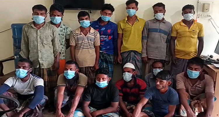 কলাপাড়ায় ৭ টি ট্রলার ও ৩ লক্ষ মিটার জালসহ ৩৪ জেলে আটক