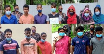 মহেশপুর সীমান্তে অবৈধ ভাবে পারাপারকালে বিজিবির হাতে আটক ১৫
