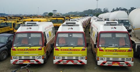 তৃতীয় চালানে ভারত থেকে বেনাপোলে এলো ৪০টি অ্যাম্বুলেন্স