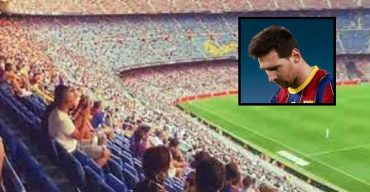 ম্যাচ শুরু হতেই মেসি মেসি ধ্বনিতে মুখর বার্সার মাঠ