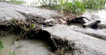 গলাচিপায় কালভার্ট না থাকায় ভোগান্তিতে কৃষক ও এলাকাবাসী