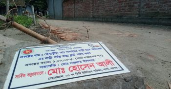 শার্শায় কাঁচা রাস্তা পাকাকরণে উলোটপালোট, ইউপি চেয়ারম্যান বললেন কিছুই করার নেই