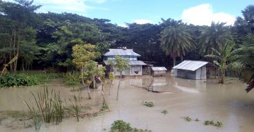 কলাপাড়ায় জোয়ারের পানিতে ডুবে গেছে গ্রামের পর গ্রাম
