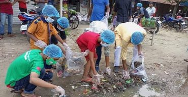 সাপাহারে বিডি ক্লিনের পরিচ্ছন্নতা অভিযান