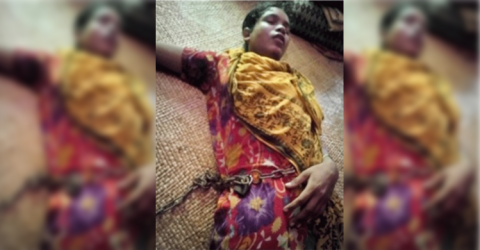 শিকলে বেঁধে গৃহবধূকে নির্যাতনের অভিযোগ