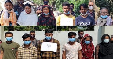 অবৈধ ভাবে পারাপারকালে মহেশপুর সীমান্ত থেকে বিজিবর হাতে আটক ১৩