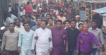 মাদারীপুরে কালকিনি পৌরসভার হারানো মৌজা ফেরত পাওয়ায় আনন্দ মিছিল