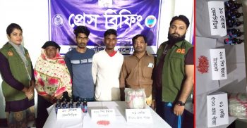 ভারতীয় ফেনসিডিল-গাঁজা-ইয়াবাসহ চার জন আটক