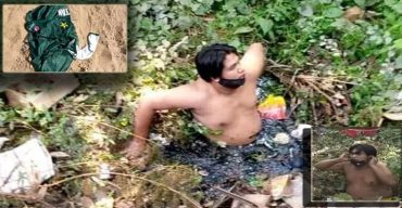 পাকিস্তানের জার্সি পরে খেলা দেখতে আসায় নর্দমায় নামিয়ে শাস্তি