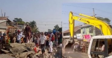 গলাচিপায় অবৈধ স্থাপনা উচ্ছেদ অভিযান