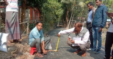 ফেইসবুকে প্রচারিত রাস্তার নিন্মমানের কাজের অভিযোগ ভিত্তিহীন
