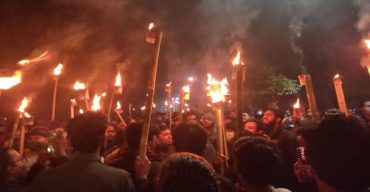 উপাচার্যের পদত্যাগ দাবিতে শাবিপ্রবিতে শিক্ষার্থীদের মশাল মিছিল