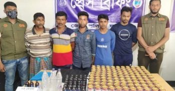শার্শায় ফেনসিডিল-মদসহ আটক ৩