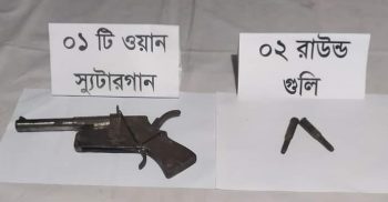 বেনাপোলে আগ্নেয়াস্ত্রসহ দুই সন্ত্রাসী আটক