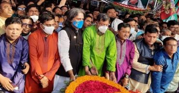 মুজিবশতবর্ষ ও জাতীয় শিশু দিবসে যুবলীগের শ্রদ্ধা নিবেদন