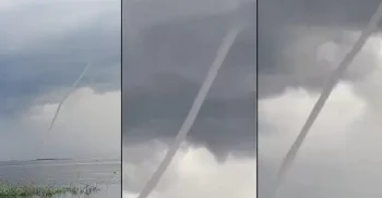 হাকালুকি হাওরে বিরল জলজ টর্নেডো