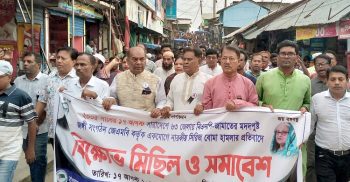 কলাপাড়ায় আওয়ামী লীগের বিক্ষোভ মিছিল