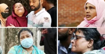 গার্ডার দুর্ঘটনা রুবেলের মরদেহ নিতে মর্গে ৬ স্ত্রী ও সন্তানরা