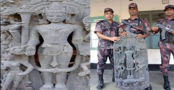 পঞ্চগড়ে পরিত্যক্ত অবস্থায় কষ্টিপাথর সাদৃশ্য মূর্তি উদ্ধার