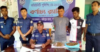 কলাপাড়ায় দুই মাদক কারবারি গ্রেফতার
