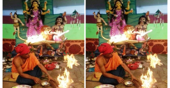 গলাচিপায় উদযাপিত হচ্ছে জগদ্ধাত্রী পূজা