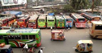 বরিশালে ভোর থেকে শুরু ৪৮ ঘণ্টার পরিবহন ধর্মঘট