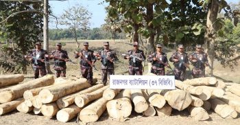 রাঙ্গামাটির লংগদু উপজেলায় বিজিবির অভিযানে গোল কাট জব্দ