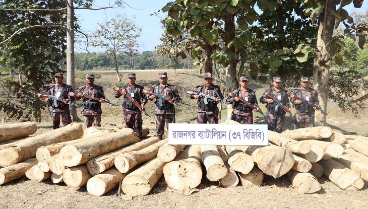 রাঙ্গামাটির লংগদু উপজেলায় বিজিবির অভিযানে গোল কাট জব্দ