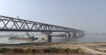 বঙ্গবন্ধু রেলসেতুর ৫৩ শতাংশ কাজ শেষ : ১১টি স্প্যান দৃশ্যমান
