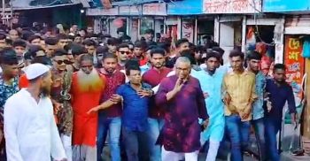 গলাচিপায় কেন্দ্রীয় যুবলীগ নেতাকে স্বাগত জানাতে হাজারো মানুষের ঢল