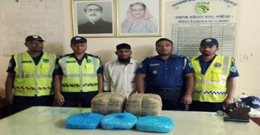 বেগমগঞ্জে রিকশায় মিলল ১৩ কেজি গাঁজা, গ্রেপ্তার-১