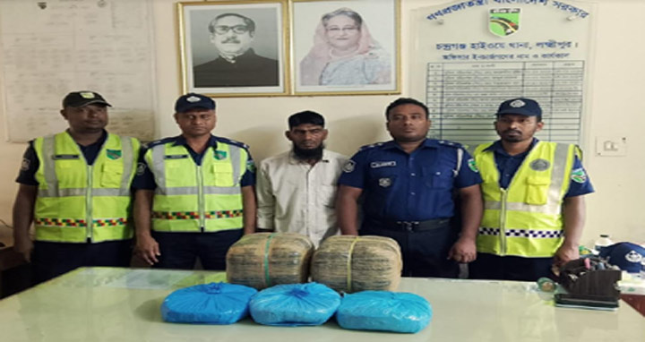 বেগমগঞ্জে রিকশায় মিলল ১৩ কেজি গাঁজা, গ্রেপ্তার-১