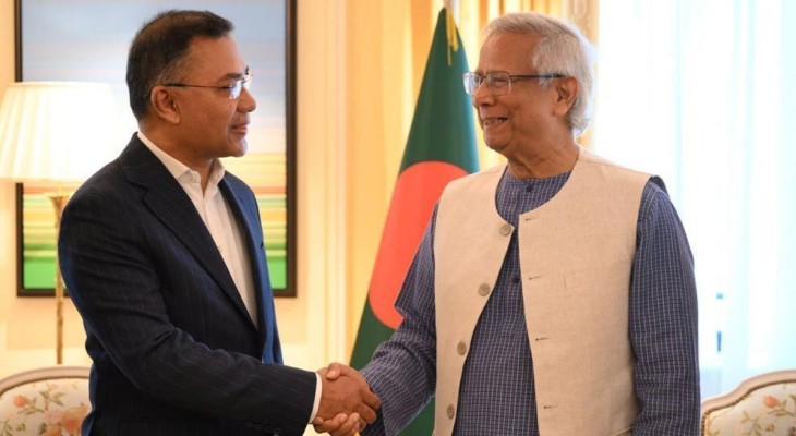 তারেক রহমানকে অভিনন্দন জানালেন প্রধান উপদেষ্টা