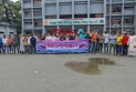 দশমিনা এক্সপ্রেস সিন্ডিকেট বন্ধসহ নিরাপদ সড়ক নিশ্চিতের দাবীতে মানববন্ধন